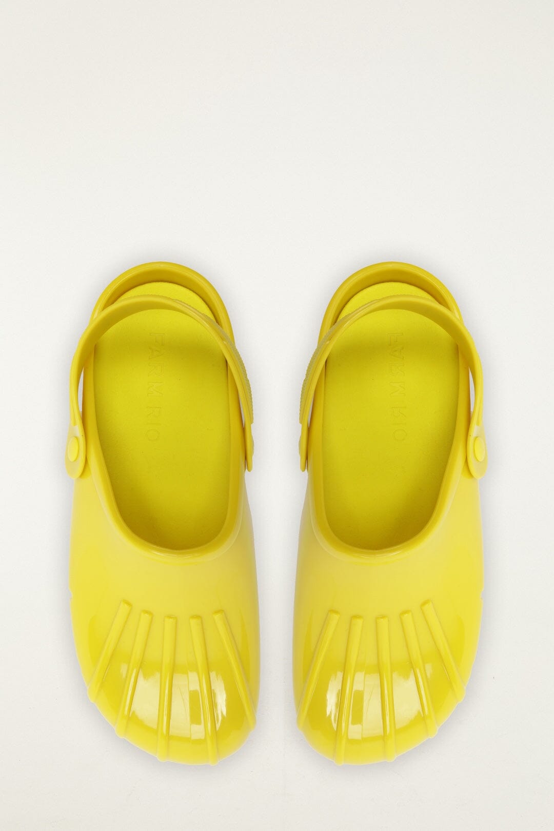 Yellow Monstera Slingback Rain Clog - FARM Rio LIME