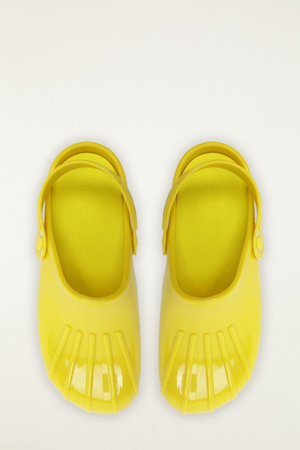 Yellow Monstera Slingback Rain Clog - FARM Rio LIME