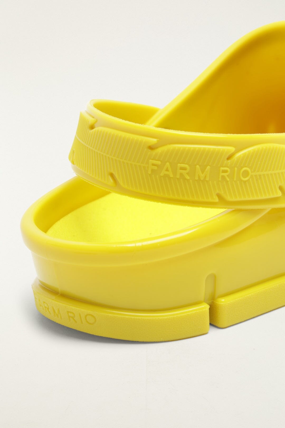Yellow Monstera Slingback Rain Clog - FARM Rio LIME