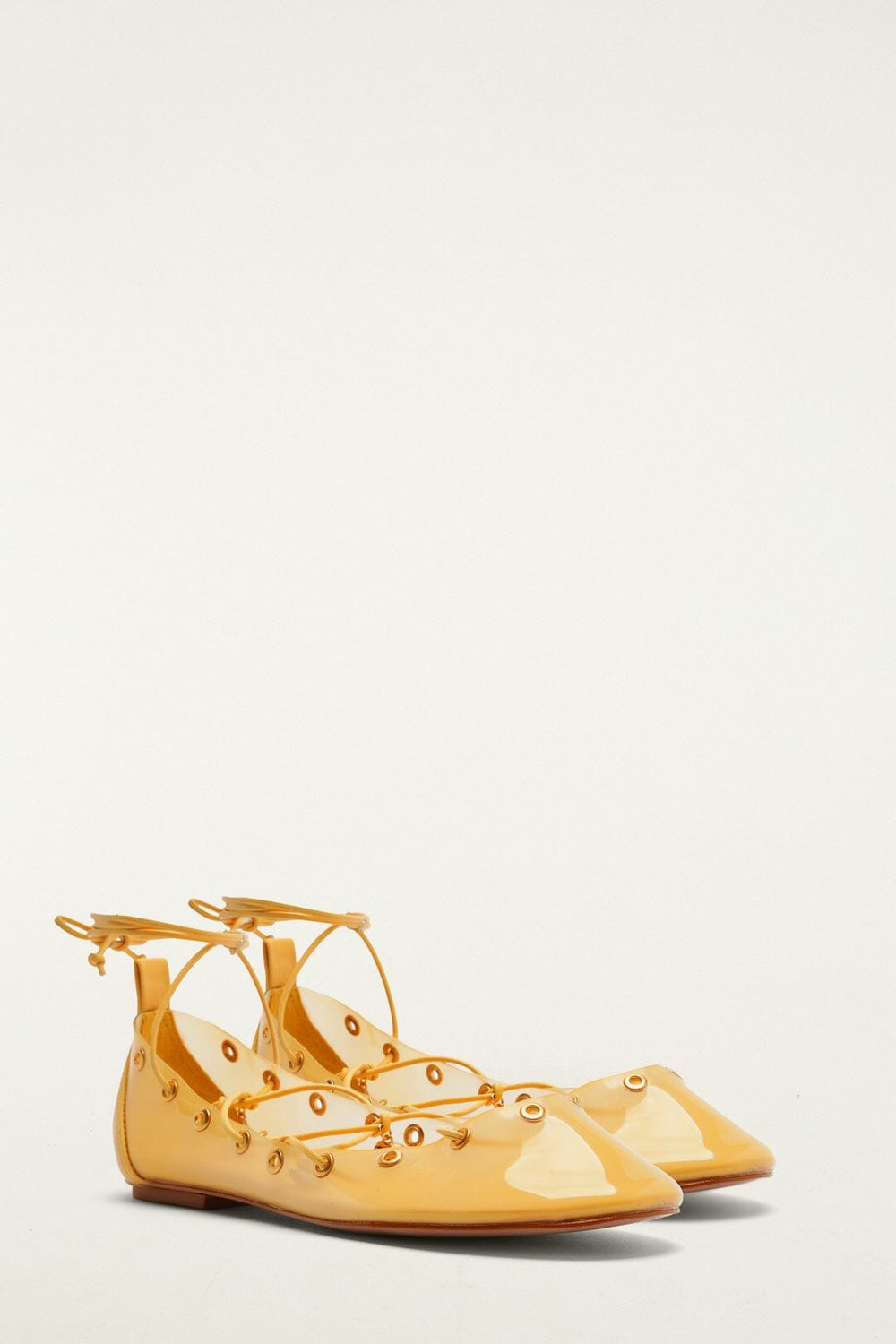Yellow Sea Lace Up Jelly Ballerina - FARM Rio MERENGUE