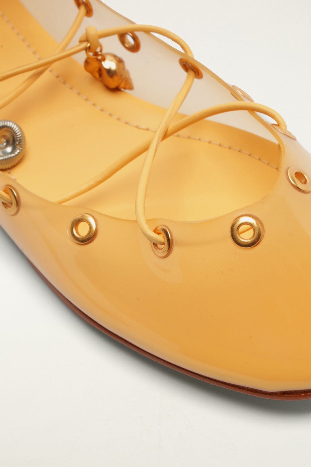 Yellow Sea Lace Up Jelly Ballerina - FARM Rio MERENGUE