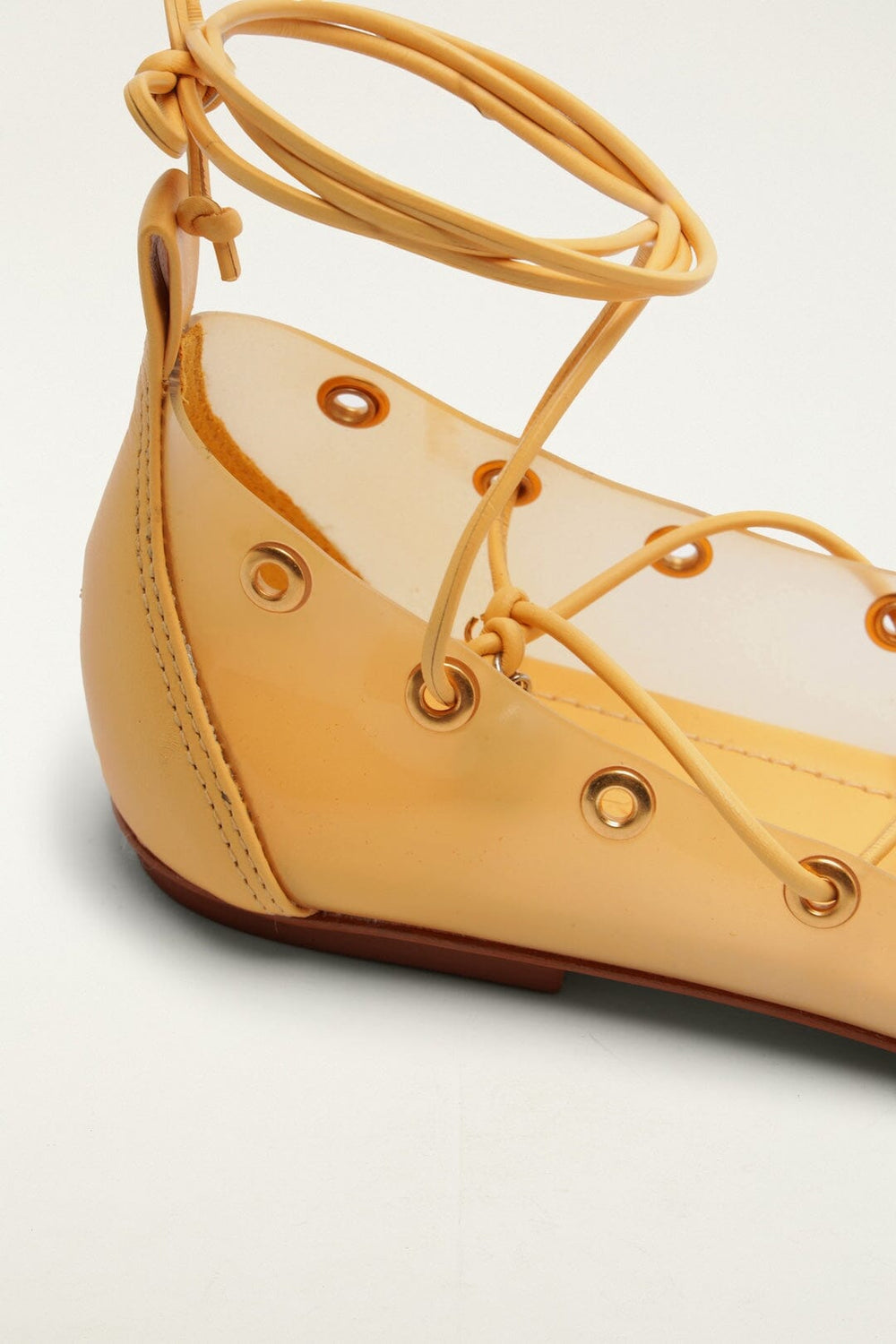 Yellow Sea Lace Up Jelly Ballerina - FARM Rio MERENGUE