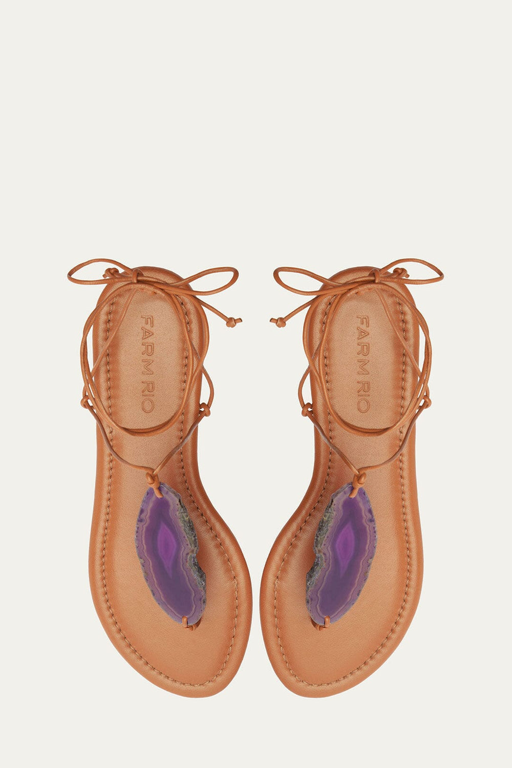 Stone Flat Sandal - FARM Rio CUOIO