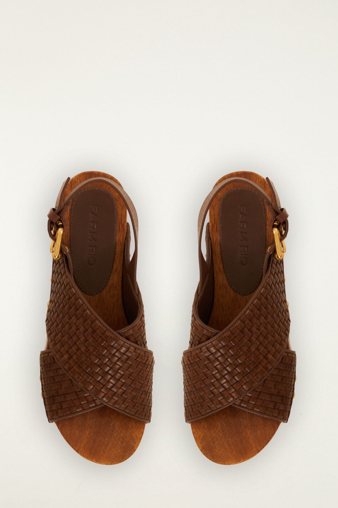 Woven Platform Sandal - FARM Rio WALNUT