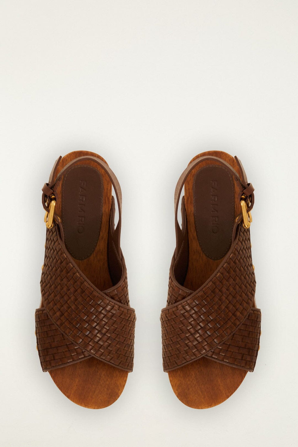 Woven Platform Sandal - FARM Rio WALNUT