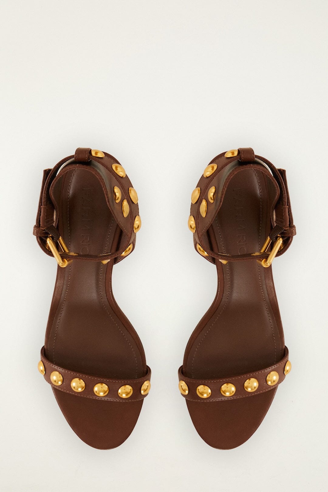 Leather Block Sandal - FARM Rio WALNUT