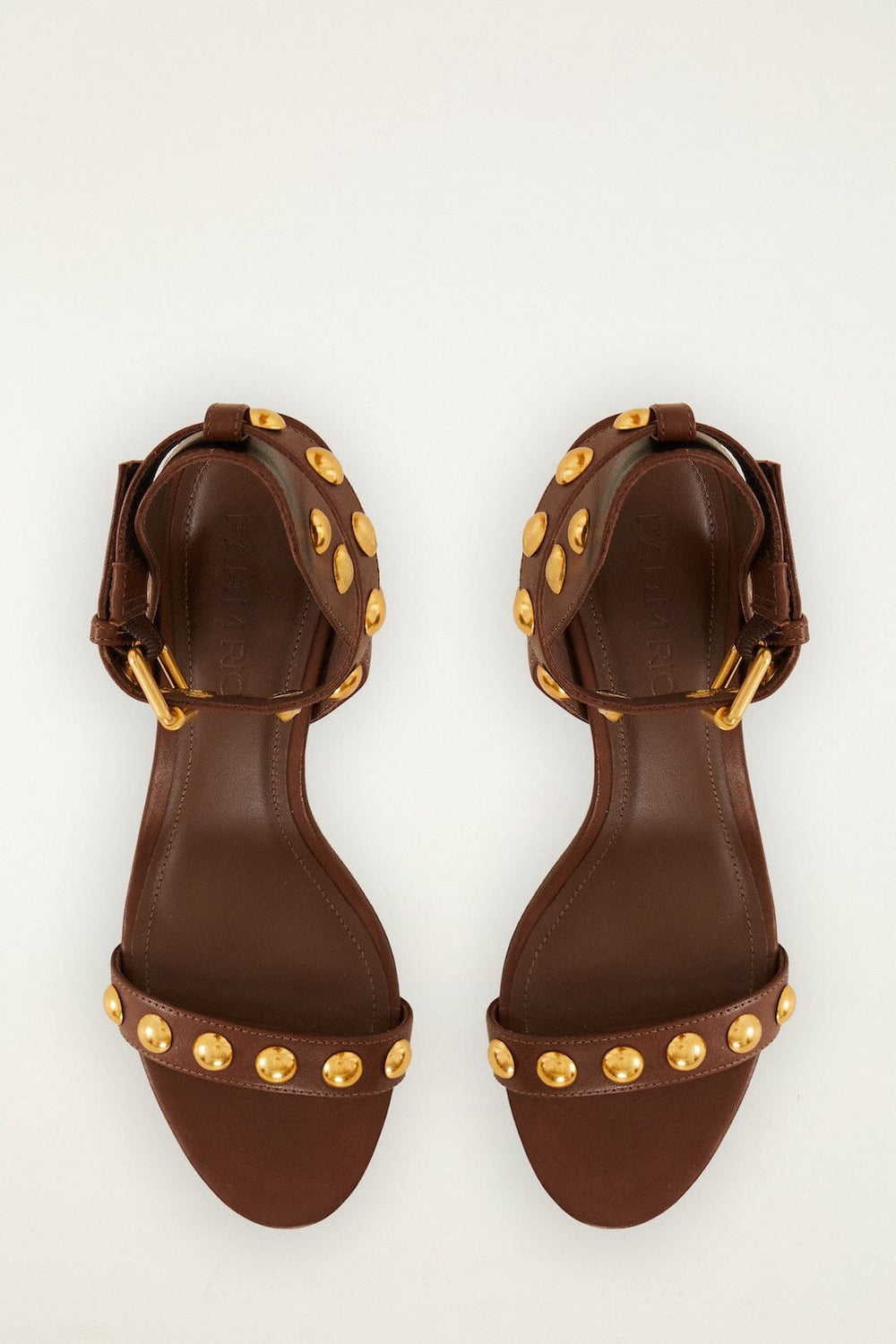 Leather Block Sandal - FARM Rio WALNUT
