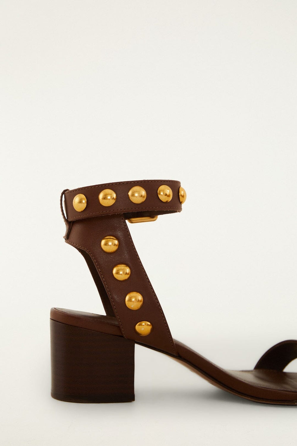 Leather Block Sandal - FARM Rio WALNUT