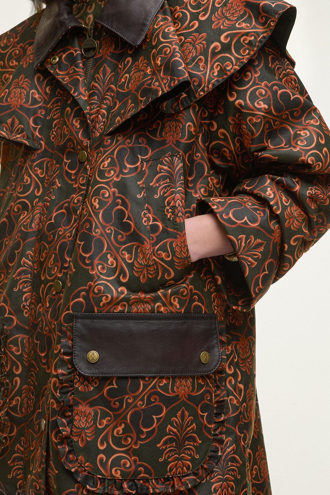 Luana Waxed Jacket - FARM Rio ROYAL PINEAPLE GREEN