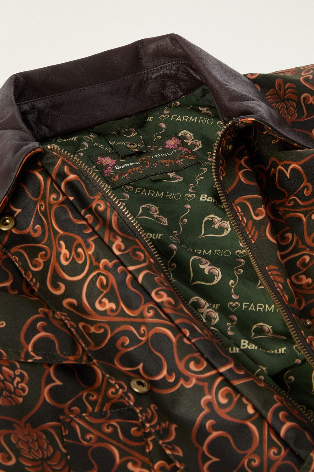 Luana Waxed Jacket - FARM Rio ROYAL PINEAPLE GREEN