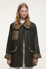 Maria-Clara Waxed Jacket - FARM Rio GREEN