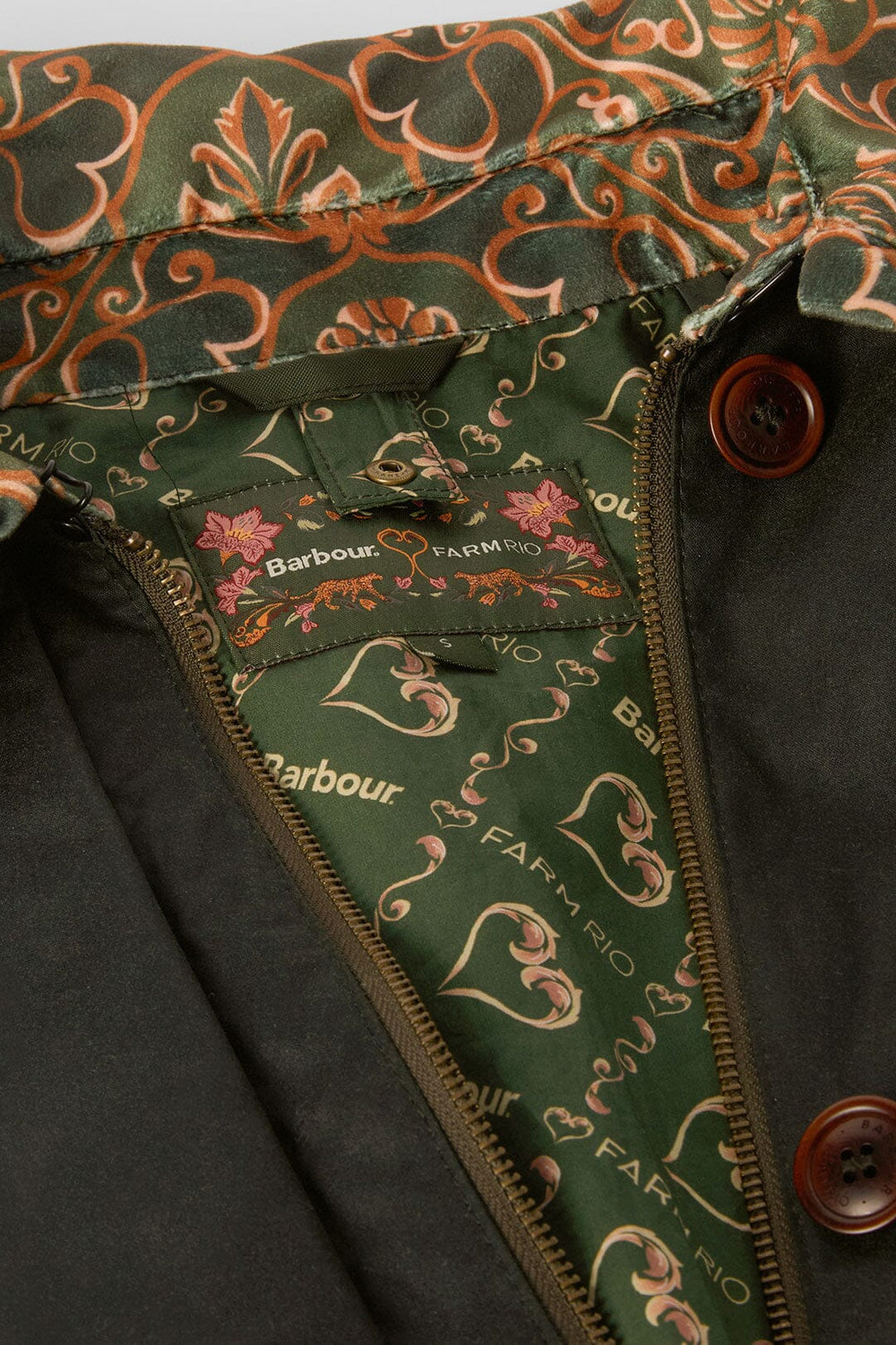 Maria-Clara Waxed Jacket - FARM Rio GREEN