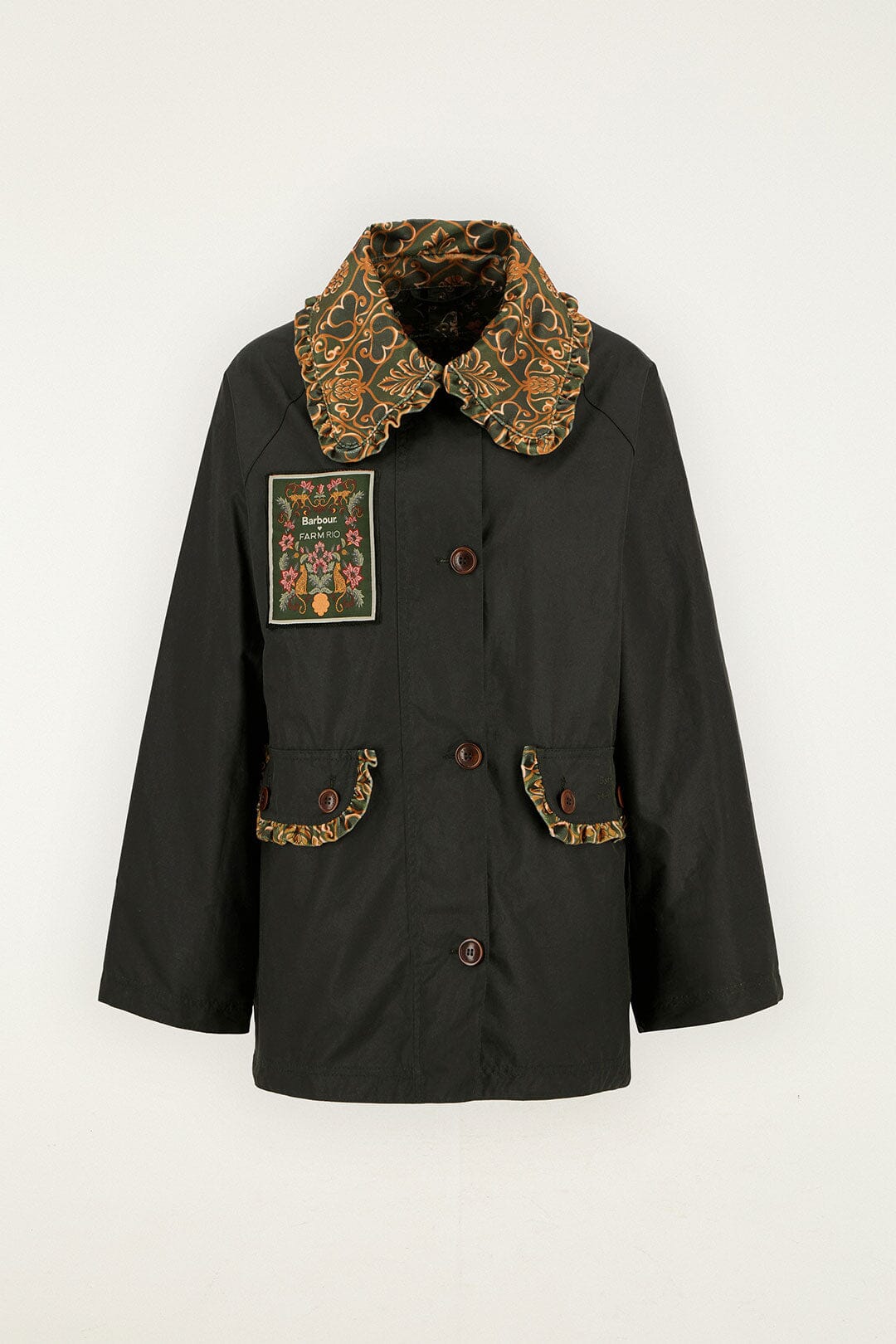 Maria-Clara Waxed Jacket - FARM Rio GREEN