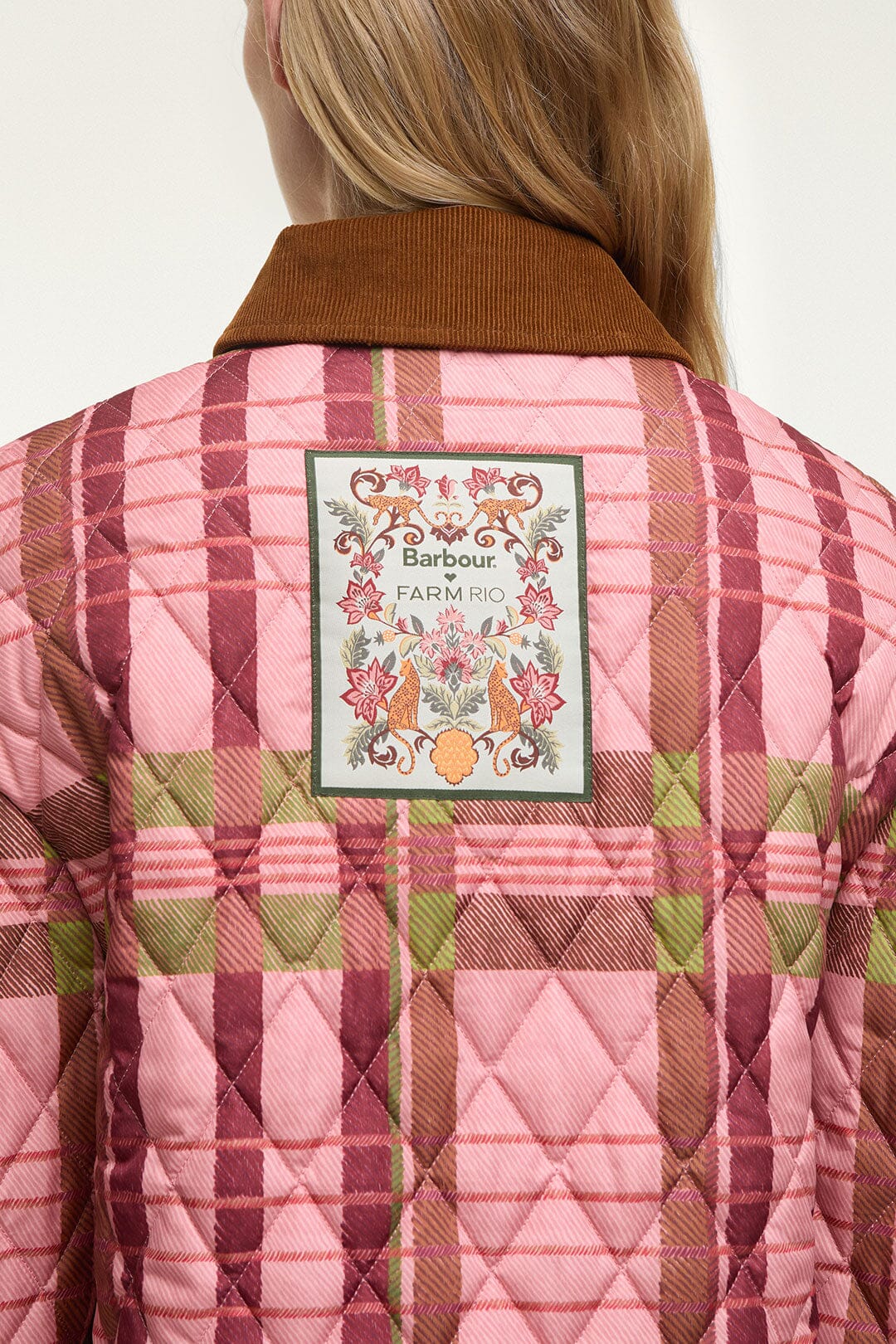 Ana-Clara Quilted Jacket - FARM Rio TARTAN PINK