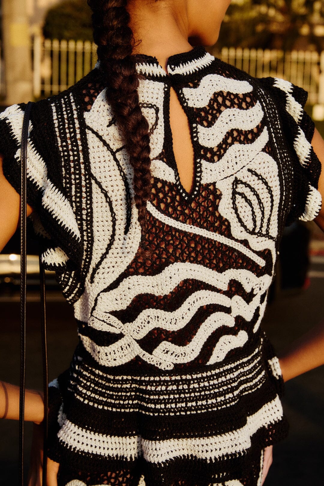 Seashell Crochet Top - FARM Rio BLACK
