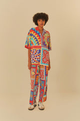 Adidas Farm Solar Kaleidoscope Blue Top - FARM Rio BLUE